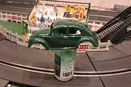 Slotcars66 Volkswagen Beetle 1/32nd scale scratch built slot car Irish Green 